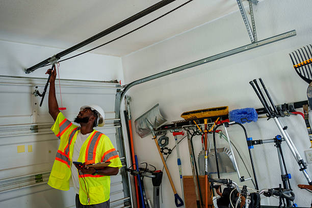 Professional Garage Door Panel Replacement technician working in Muscogee County County, GA